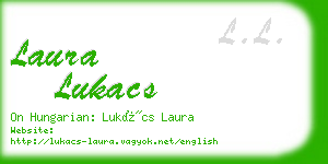 laura lukacs business card